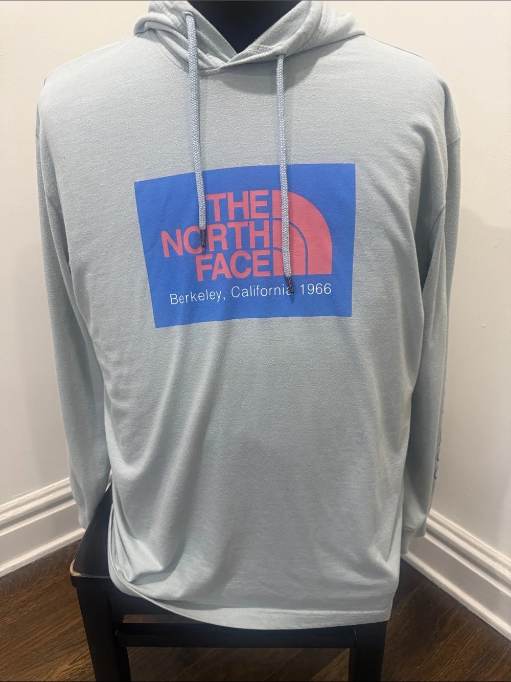 The North Face Berkeley 66 Throwback Blue Hoodie  Large